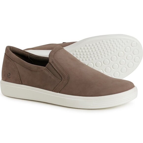 NEW ECCO Soft Classic Sneakers - Nubuck, Slip-Ons in Dark Clay For Women 725 5s3 - Picture 2 of 7